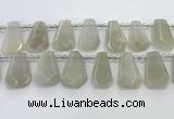 CTD2332 Top drilled 16*18mm - 20*30mm faceted freeform moonstone beads