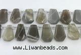 CTD2334 Top drilled 16*18mm - 20*30mm faceted freeform moonstone beads