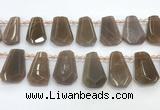 CTD2335 Top drilled 16*18mm - 20*30mm faceted freeform moonstone beads