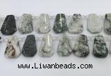 CTD2343 Top drilled 16*18mm - 20*30mm faceted freeform jade beads