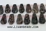 CTD2351 Top drilled 16*18mm - 20*30mm freeform red snowflake obsidian beads