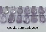 CTD2355 Top drilled 16*18mm - 20*30mm faceted freeform amethyst beads