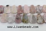 CTD2359 Top drilled 16*18mm - 20*30mm freeform pink opal beads