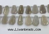 CTD2362 Top drilled 16*18mm - 20*30mm faceted freeform moonstone beads