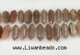 CTD2394 Top drilled 13*30mm - 14*42mm sticks moonstone beads