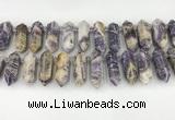 CTD2395 Top drilled 13*30mm - 14*42mm sticks charoite beads