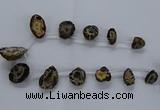 CTD2501 Top drilled 15*20mm - 25*35mm freeform druzy agate beads