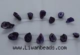 CTD2502 Top drilled 15*20mm - 25*35mm freeform druzy agate beads