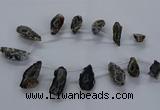 CTD2506 Top drilled 15*20mm - 25*35mm freeform druzy agate beads