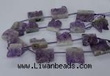 CTD2572 15.5 inches 28*30mm - 30*33mm freeform druzy amethyst beads