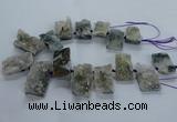 CTD2574 Top drilled 15*22mm - 25*45mm freeform druzy amethyst beads