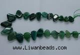 CTD2598 Top drilled 15*20mm - 25*35mm faceted freeform agate beads