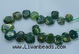 CTD2644 Top drilled 20*25mm - 30*40mm faceted freeform agate beads