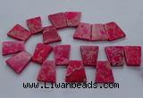 CTD2653 Top drilled 25*35mm - 30*40mm trapezoid sea sediment jasper beads