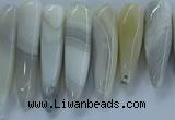 CTD2681 Top drilled 8*25mm - 10*50mm bullet agate beads wholesale