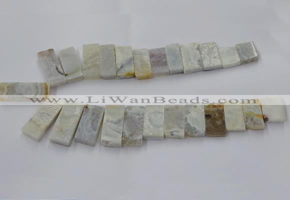 CTD2688 Top drilled 16*22mm - 16*55mm rectangle agate beads