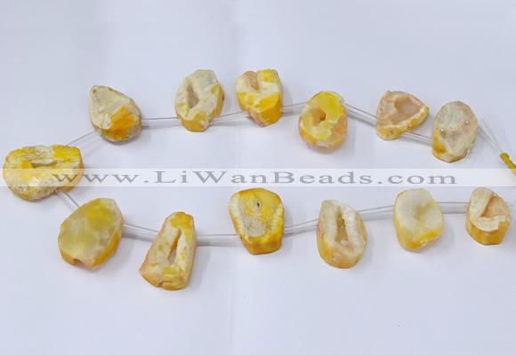 CTD2711 15.5 inches 20*30mm - 35*45mm freeform druzy agate beads