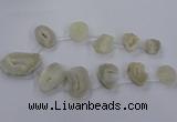 CTD2718 15.5 inches 25*30mm - 35*55mm freeform druzy agate beads