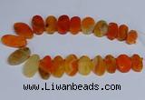 CTD2744 Top drilled 18*25mm - 22*40mm freeform agate beads