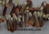 CTD2767 Top drilled 4*20mm - 6*22mm sticks sea urchin shell beads