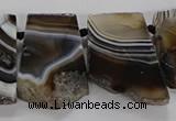 CTD2770 Top drilled 25*30mm - 35*40mm freeform line agate beads