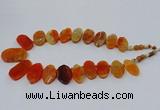 CTD2781 Top drilled 15*25mm - 25*40mm oval agate gemstone beads