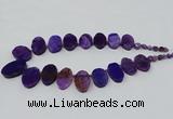 CTD2782 Top drilled 15*25mm - 25*40mm oval agate gemstone beads