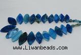 CTD2792 Top drilled 15*30mm - 25*45mm marquise agate gemstone beads