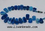 CTD2807 Top drilled 15*30mm - 20*40mm freeform agate gemstone beads