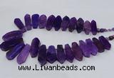 CTD2820 Top drilled 15*30mm - 18*45mm sticks agate gemstone beads