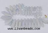 CTD2850 Top drilled 10*20mm - 15*50mm sticks plated quartz beads