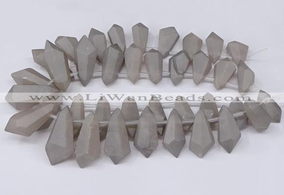 CTD2861 Top drilled 15*20mm - 22*50mm sticks plated quartz beads