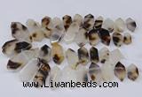 CTD2870 Top drilled 12*25mm - 18*45mm sticks Montana agate beads