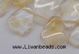 CTD302 Top drilled 15*20mm - 20*25mm freeform citrine gemstone beads