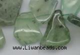 CTD305 Top drilled 15*20mm - 20*25mm freeform green rutilated quartz beads