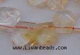 CTD315 Top drilled 15*18mm - 18*20mm faceted freeform citrine beads