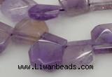 CTD316 Top drilled 15*18mm - 18*20mm faceted freeform ametrine beads