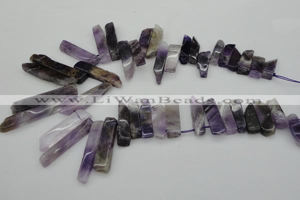 CTD351 Top drilled 10*28mm - 10*50mm wand dogtooth amethyst beads