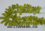 CTD3520 Top drilled 10*20mm - 12*40mm sticks Korean jade beads