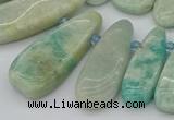 CTD3530 Top drilled 10*22mm - 15*45mm freeform amazonite beads