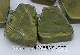 CTD3538 Top drilled 15*20mm - 25*30mm freeform ocean jasper beads