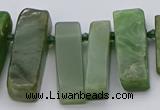 CTD3546 Top drilled 10*20mm - 12*35mm sticks Canadian jade beads