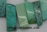 CTD355 Top drilled 10*28mm - 10*50mm wand Russian amazonite beads