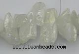 CTD3553 Top drilled 10*20mm - 12*30mm sticks plated quartz beads