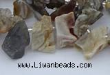 CTD3591 Top drilled 8*10mm - 15*25mm freeform druzy agate beads