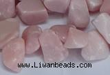 CTD3606 Top drilled 10*14mm - 13*18mm nuggets Chinese pink opal beads