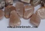 CTD3607 Top drilled 10*14mm - 13*18mm nuggets moonstone beads