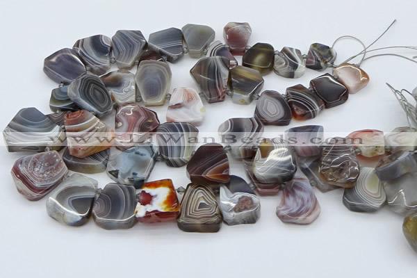 CTD3643 Top drilled 15*20mm - 25*30mm freeform botswana agate beads