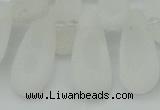 CTD3645 Top drilled 10*20mm - 15*45mm freeform matte white crystal beads