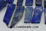 CTD3654 Top drilled 6*15mm - 10*25mm sticks lapis lazuli beads